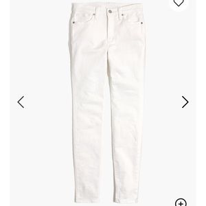 Madewell 9” High Riser Skinny Skinny White Jeans